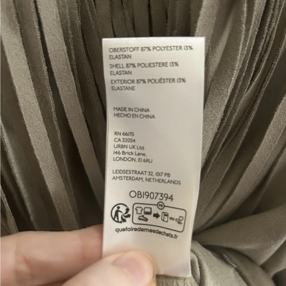 Free People We The Free Fringe Out Vegan Suede Smoked Green Jacket Size Large - Picture 13 of 13